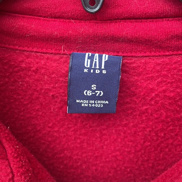 Relisted 2/16 Boys GAP Fleece Full Zip Jacket Small (6-7) Hoodie Red  Sweatshirt - Picture 8 of 17